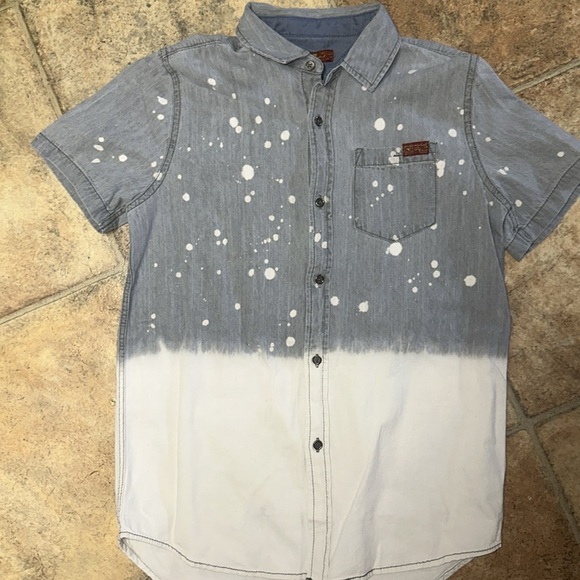 NWT. FOR ALL MANKIND BLEACH BUTTON UP - Picture 2 of 5
